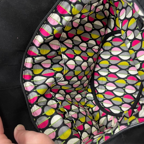 Vera Bradley Black Iconic Glenna Satchel Bag - Picture 11 of 15